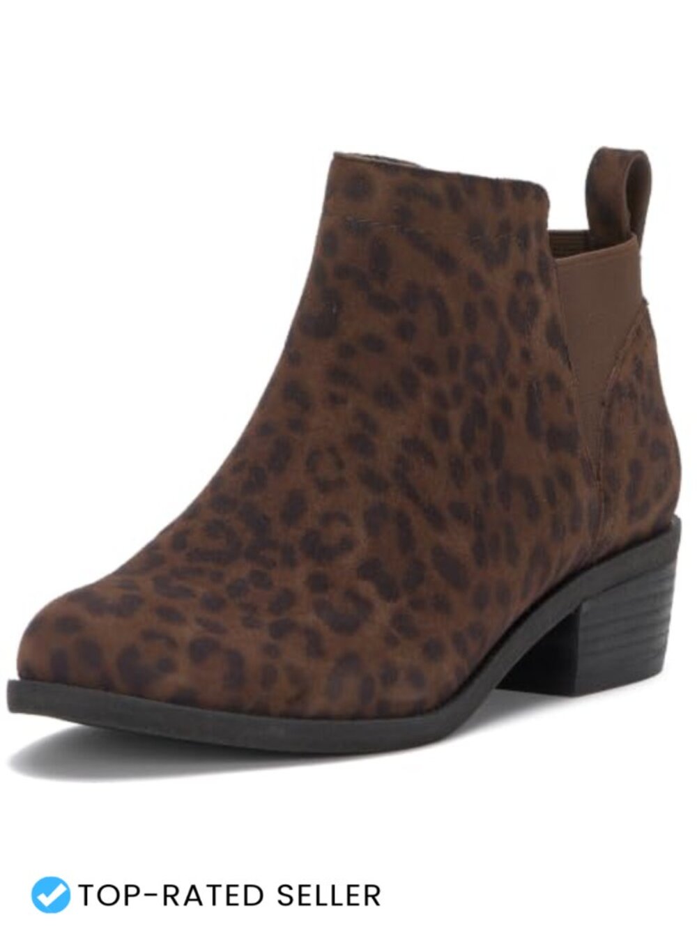 Pull-On Ankle Boot with Cushioned Footbed and Low Heel